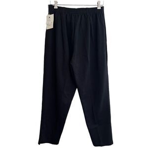1X NWT Liz Claiborne Women black knit blend pants elastic waist